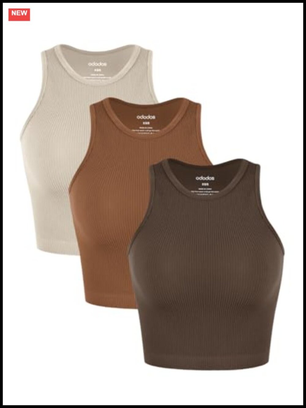 Seamless Ribbed Crop Tank Top High Neck Sleeveless Yoga Workout Tops 3 Pack